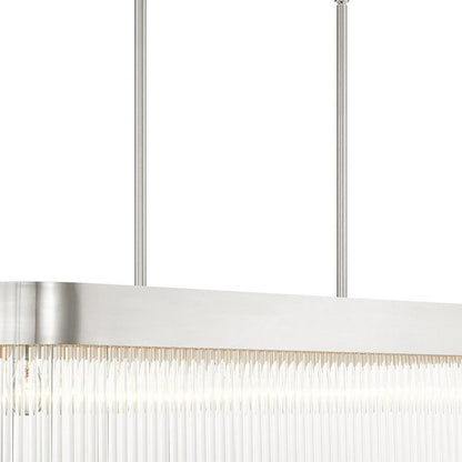 Nickel Six Light Metal Dimmable Chandelier With Shades HomeRoots