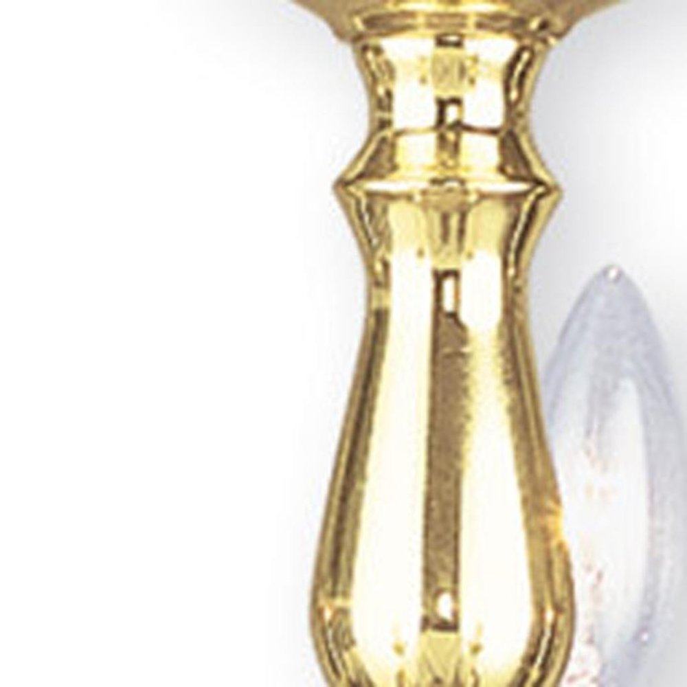 Brass Five Light Metal Dimmable Chandelier With Shades HomeRoots