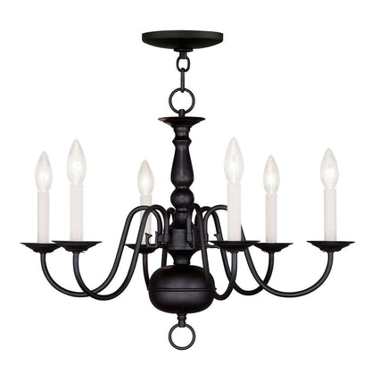 Black Six Light Metal Dimmable Chandelier With Shades HomeRoots