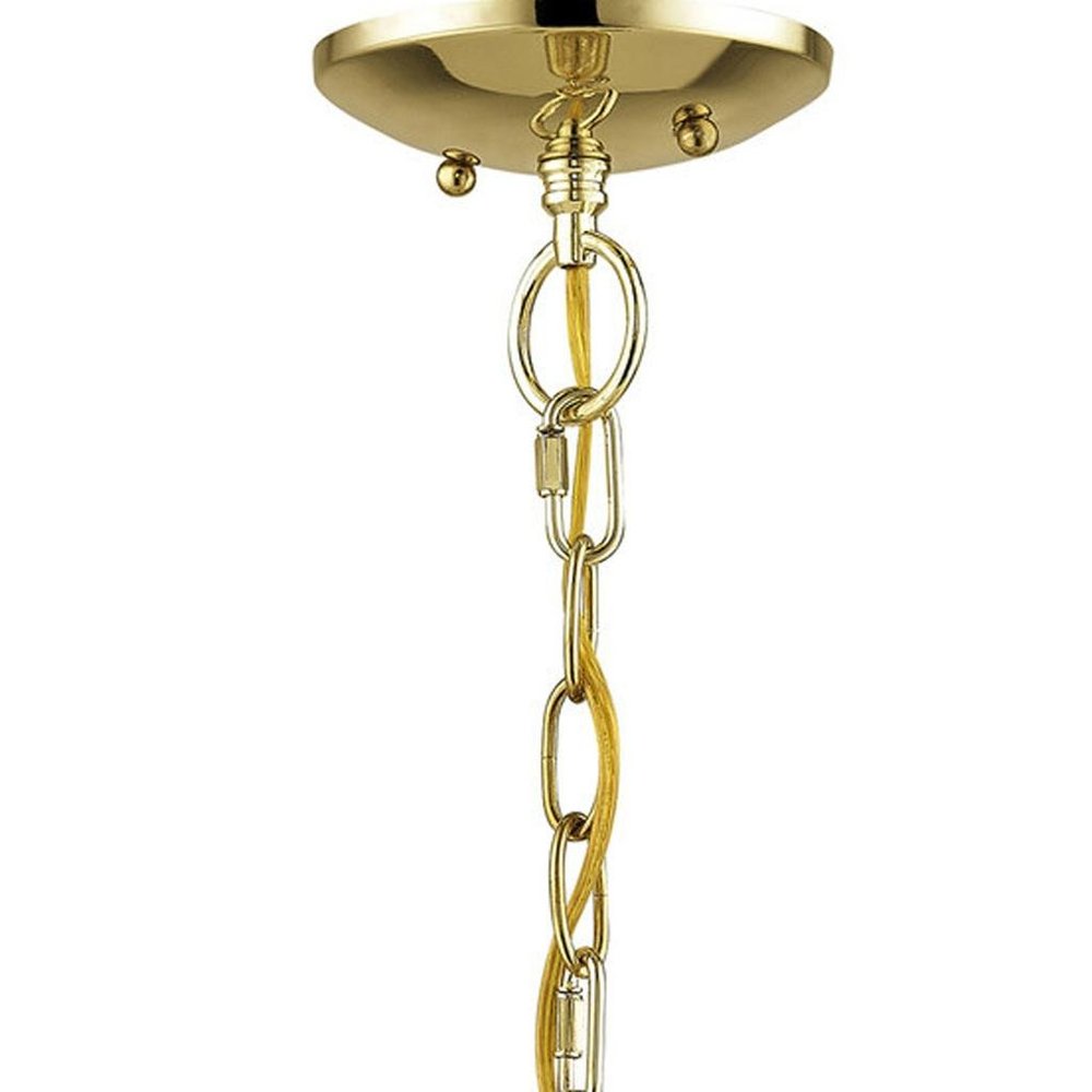 Brass Three Light Metal Dimmable Chandelier With Shades HomeRoots