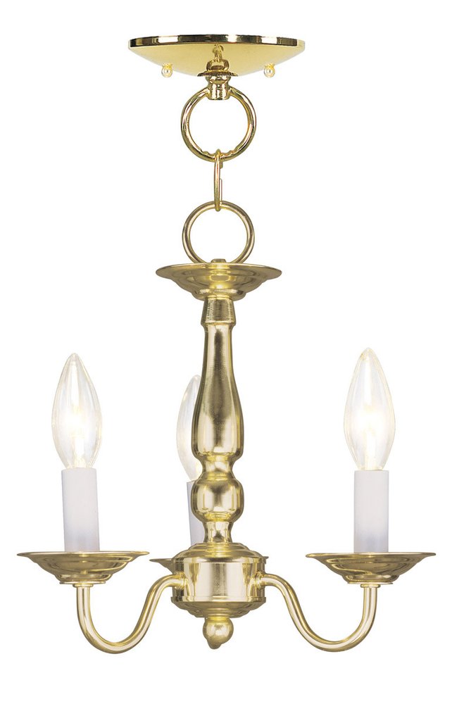 Brass Three Light Metal Dimmable Chandelier With Shades HomeRoots