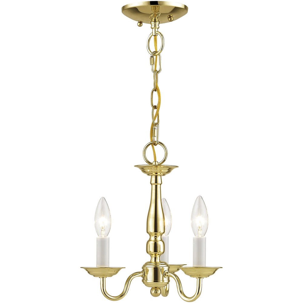 Brass Three Light Metal Dimmable Chandelier With Shades HomeRoots
