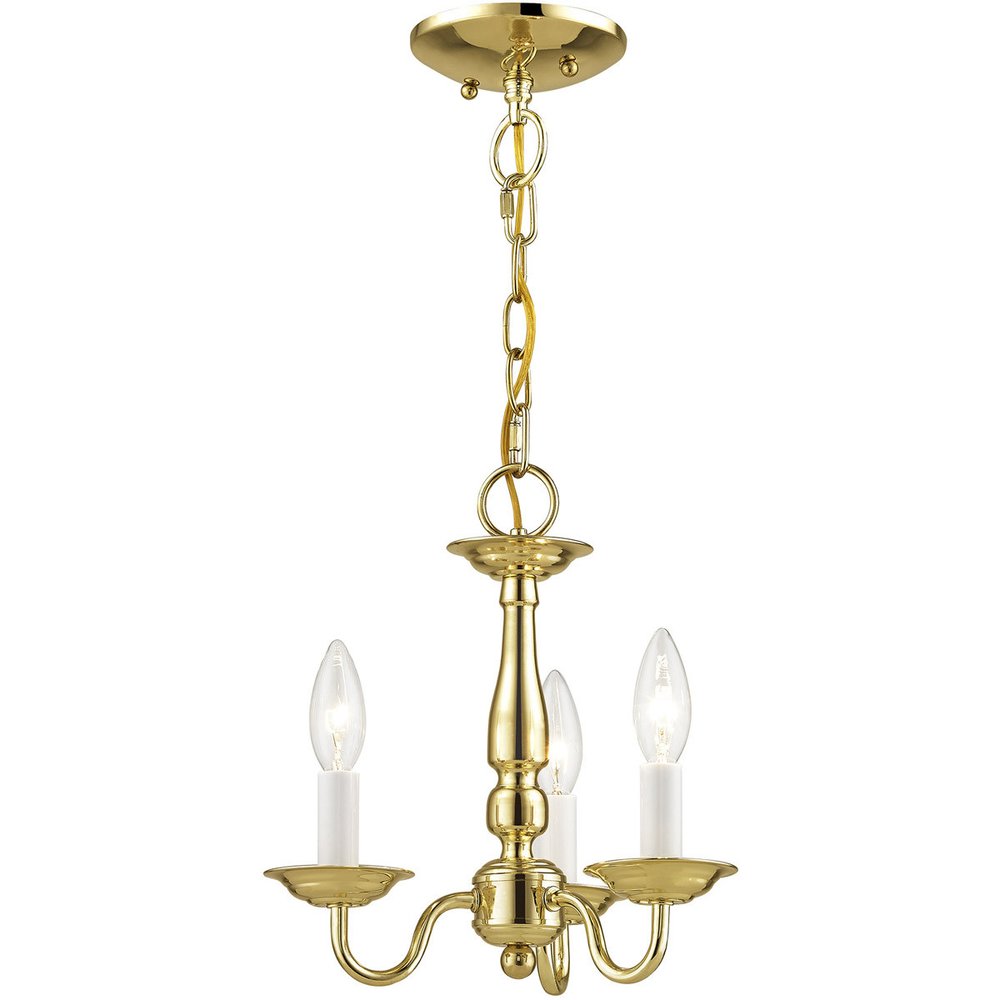 Brass Three Light Metal Dimmable Chandelier With Shades HomeRoots
