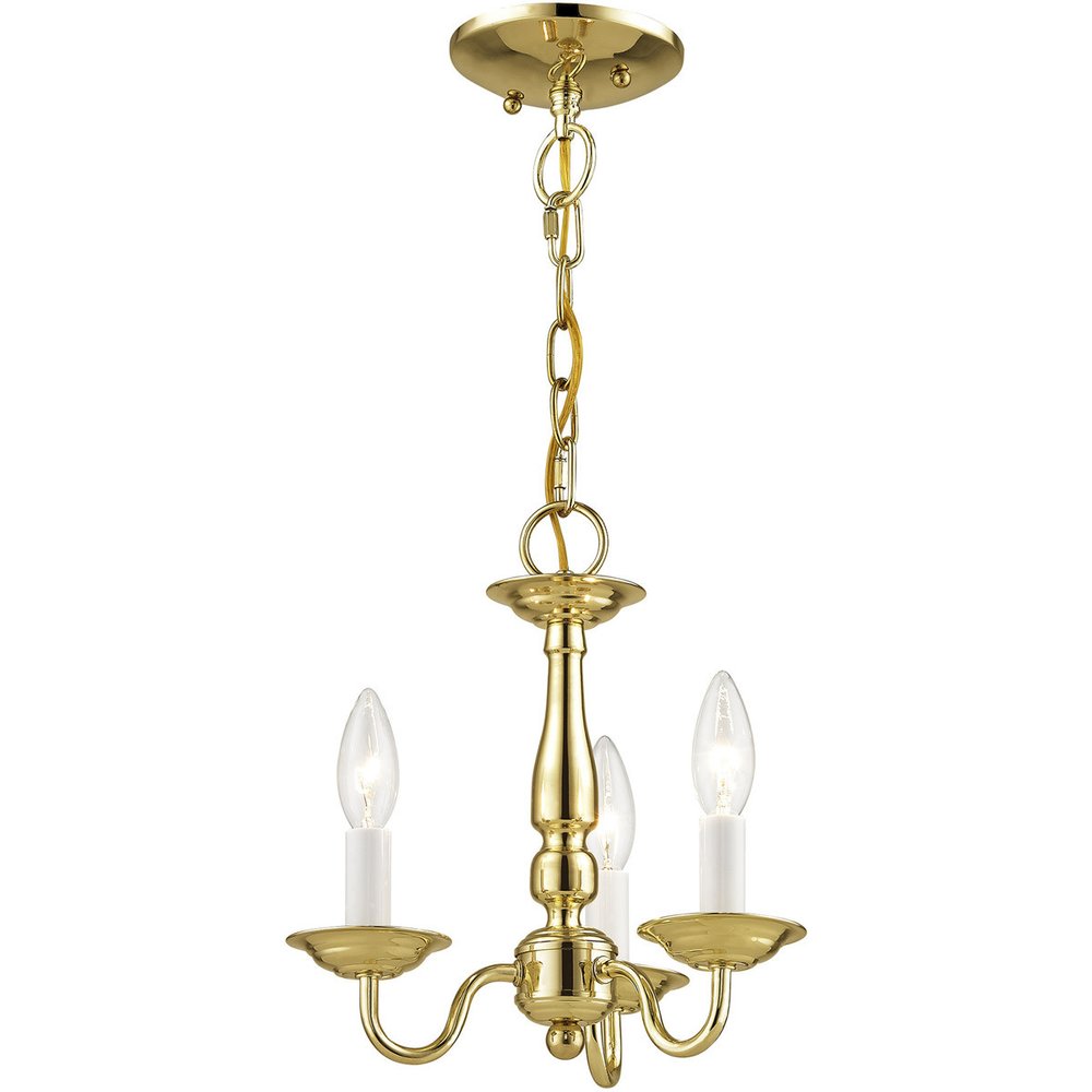 Brass Three Light Metal Dimmable Chandelier With Shades HomeRoots