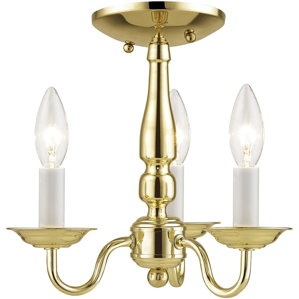 Brass Three Light Metal Dimmable Chandelier With Shades HomeRoots
