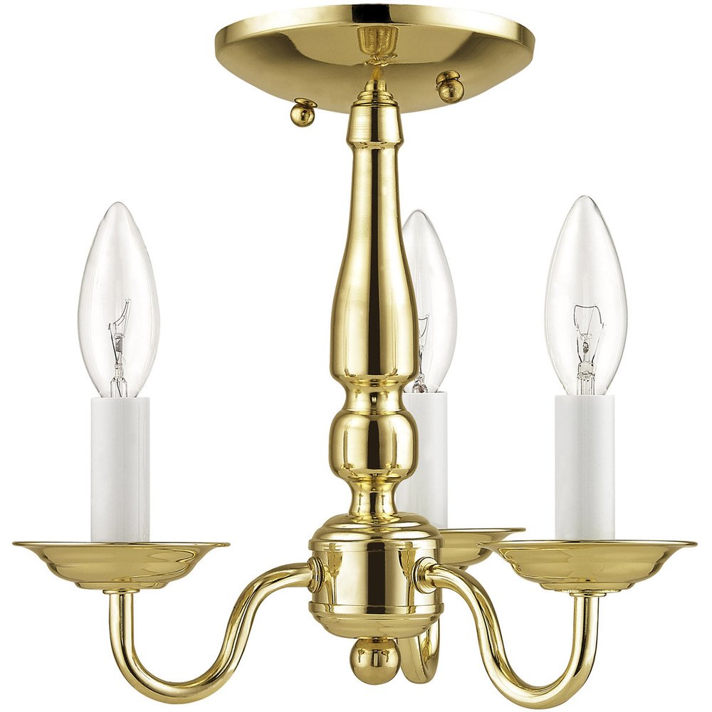 Brass Three Light Metal Dimmable Chandelier With Shades HomeRoots