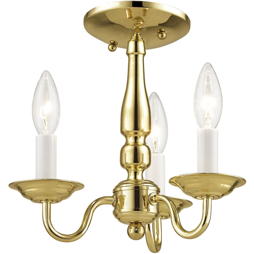 Brass Three Light Metal Dimmable Chandelier With Shades HomeRoots