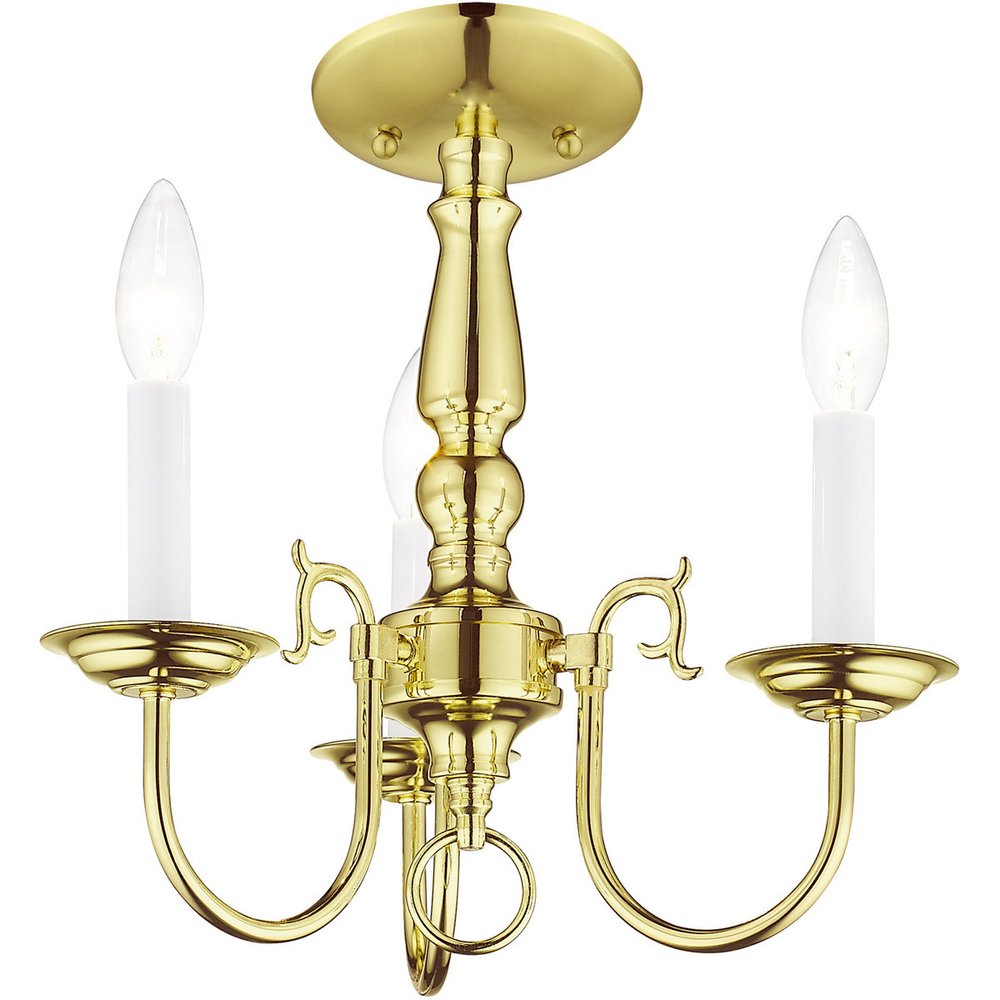 Brass Three Light Metal Dimmable Chandelier With Shades HomeRoots