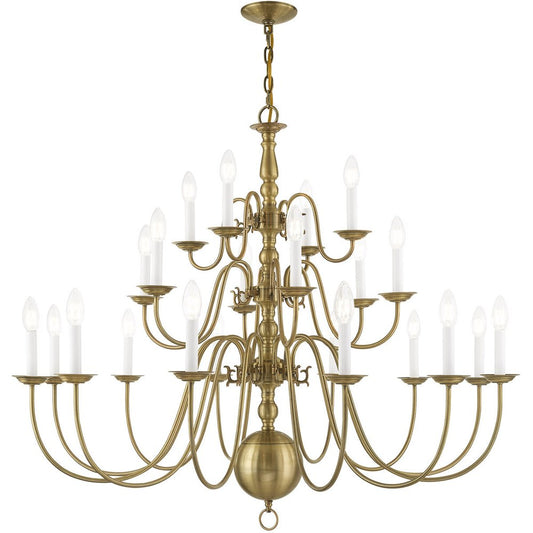 Antiqued Brass Multi Light Metal Dimmable Chandelier With Shades HomeRoots