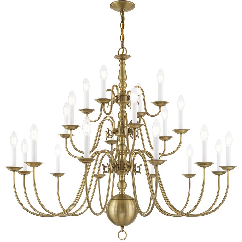 Antiqued Brass Multi Light Metal Dimmable Chandelier With Shades HomeRoots