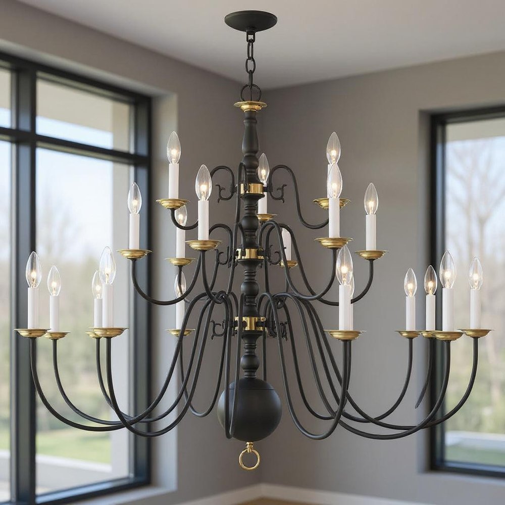 Black Multi Light Metal Dimmable Chandelier With Shades HomeRoots