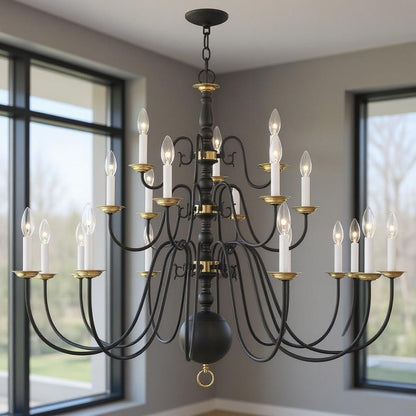 Black Multi Light Metal Dimmable Chandelier With Shades HomeRoots