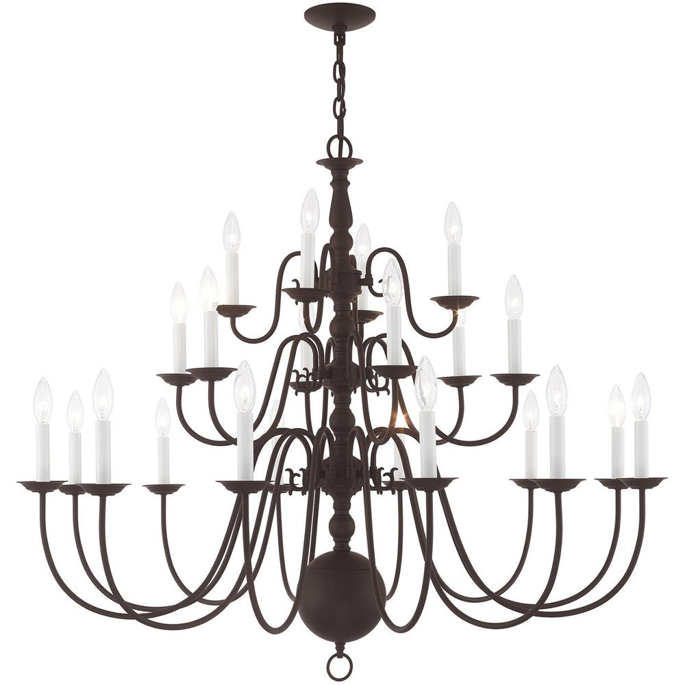 Bronze Multi Light Metal Dimmable Chandelier With Shades HomeRoots
