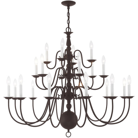Bronze Multi Light Metal Dimmable Chandelier With Shades HomeRoots