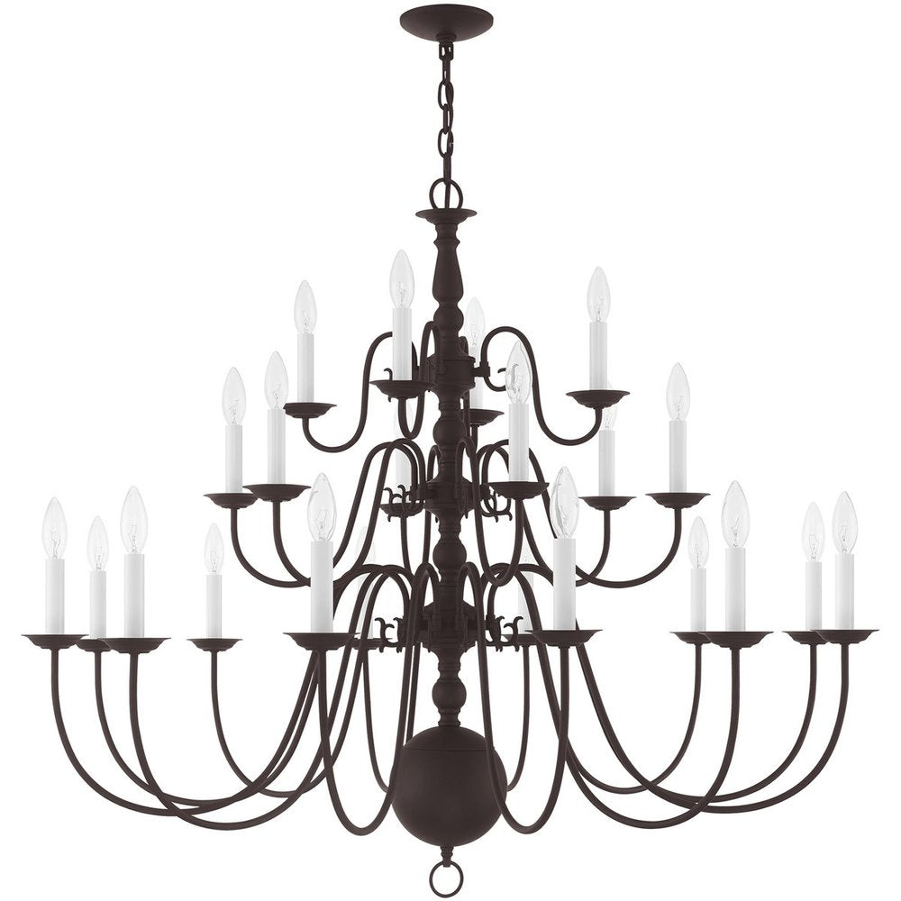 Bronze Multi Light Metal Dimmable Chandelier With Shades HomeRoots