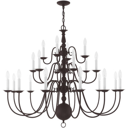 Bronze Multi Light Metal Dimmable Chandelier With Shades HomeRoots