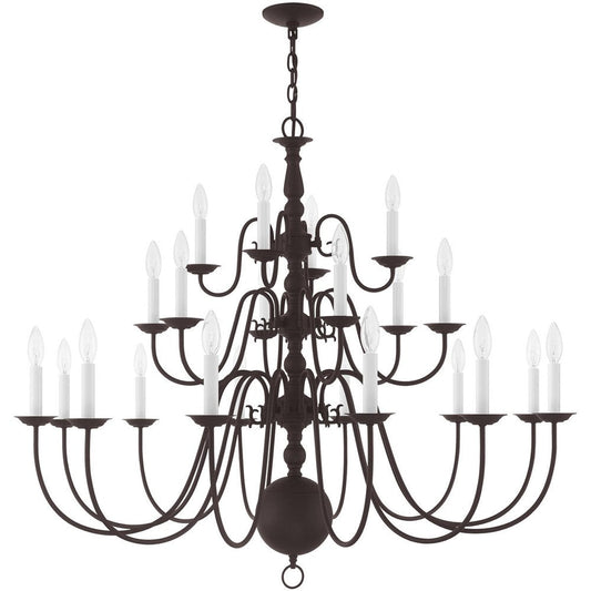 Bronze Multi Light Metal Dimmable Chandelier With Shades HomeRoots