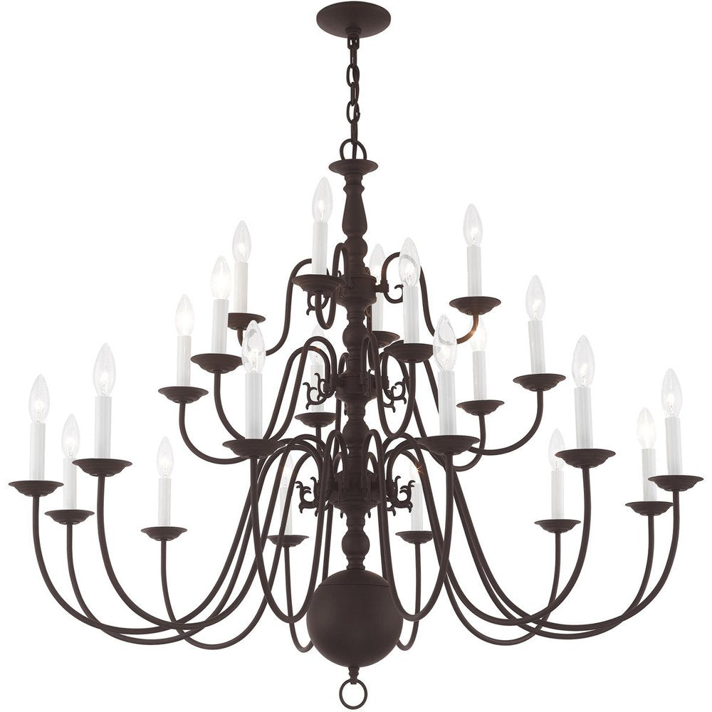 Bronze Multi Light Metal Dimmable Chandelier With Shades HomeRoots