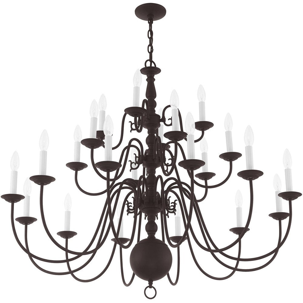 Bronze Multi Light Metal Dimmable Chandelier With Shades HomeRoots