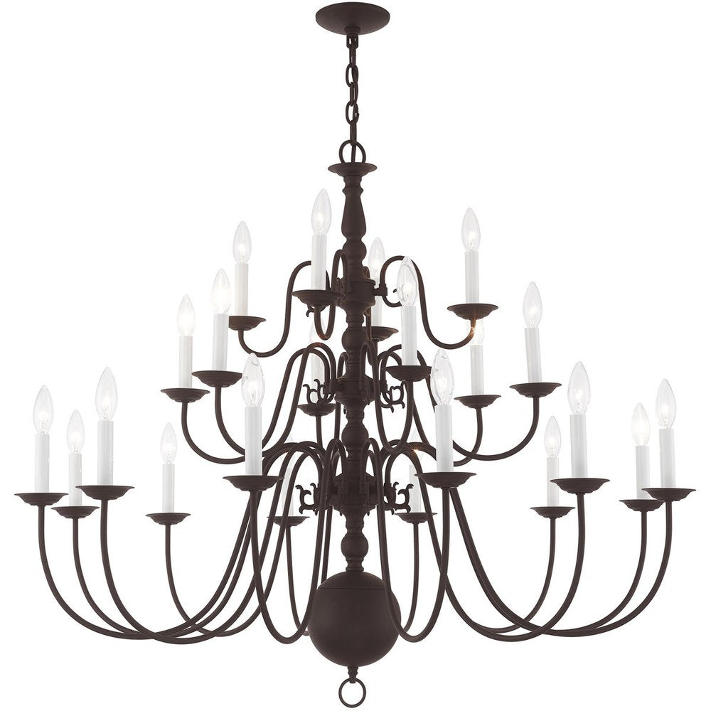 Bronze Multi Light Metal Dimmable Chandelier With Shades HomeRoots