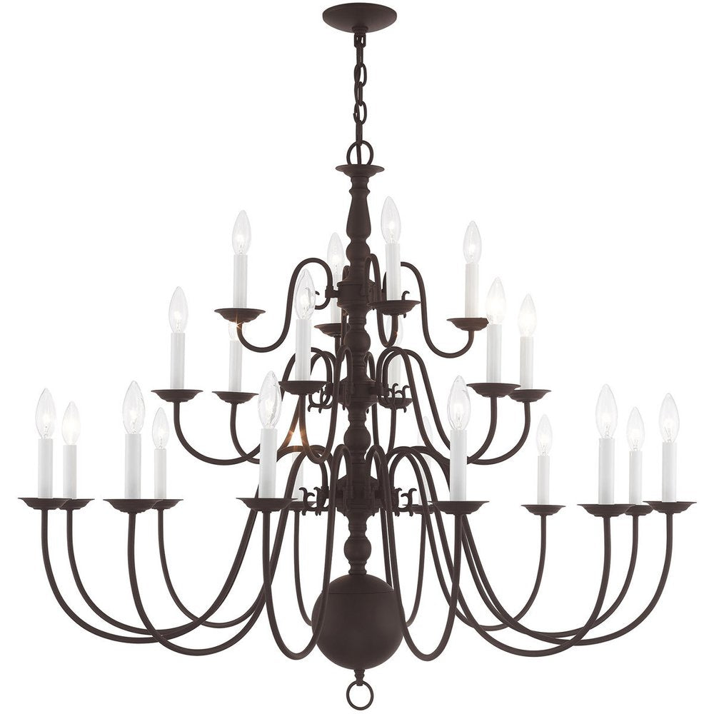Bronze Multi Light Metal Dimmable Chandelier With Shades HomeRoots