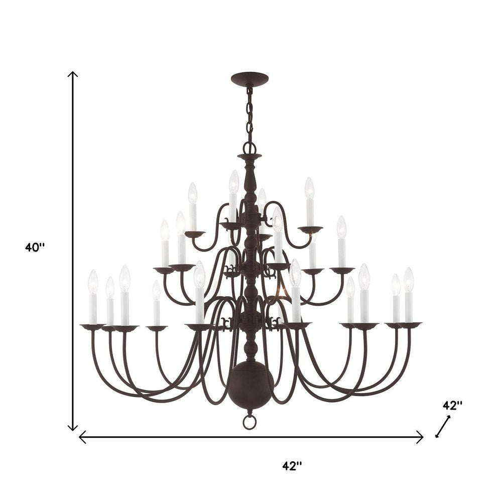 Bronze Multi Light Metal Dimmable Chandelier With Shades HomeRoots