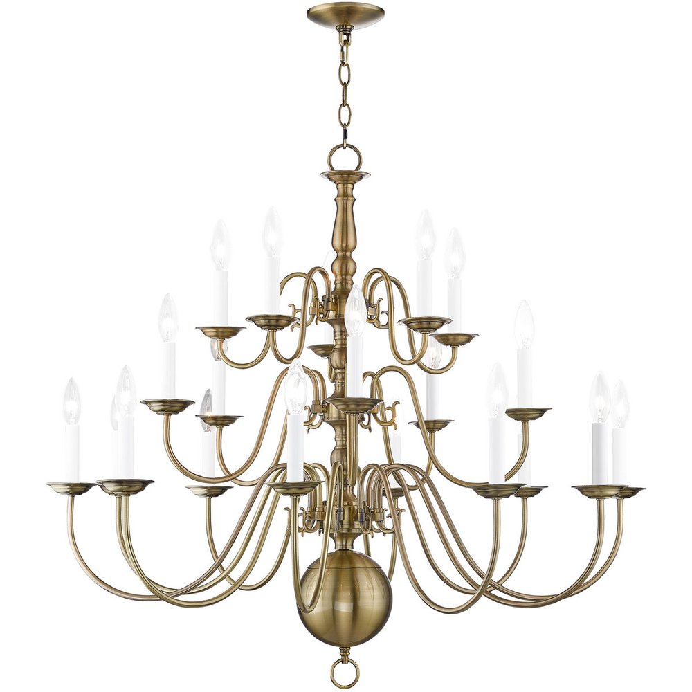 Antiqued Brass Multi Light Metal Dimmable Chandelier With Shades HomeRoots