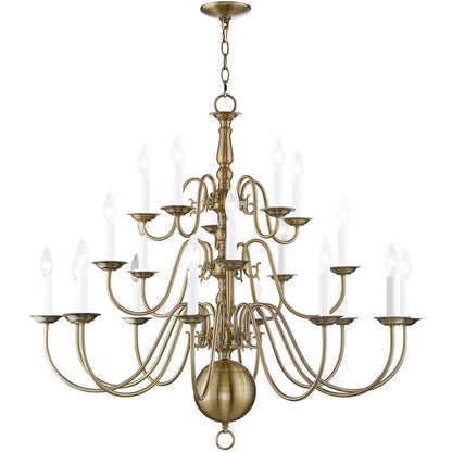 Antiqued Brass Multi Light Metal Dimmable Chandelier With Shades HomeRoots