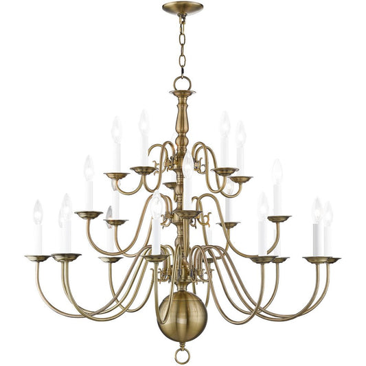 Antiqued Brass Multi Light Metal Dimmable Chandelier With Shades HomeRoots