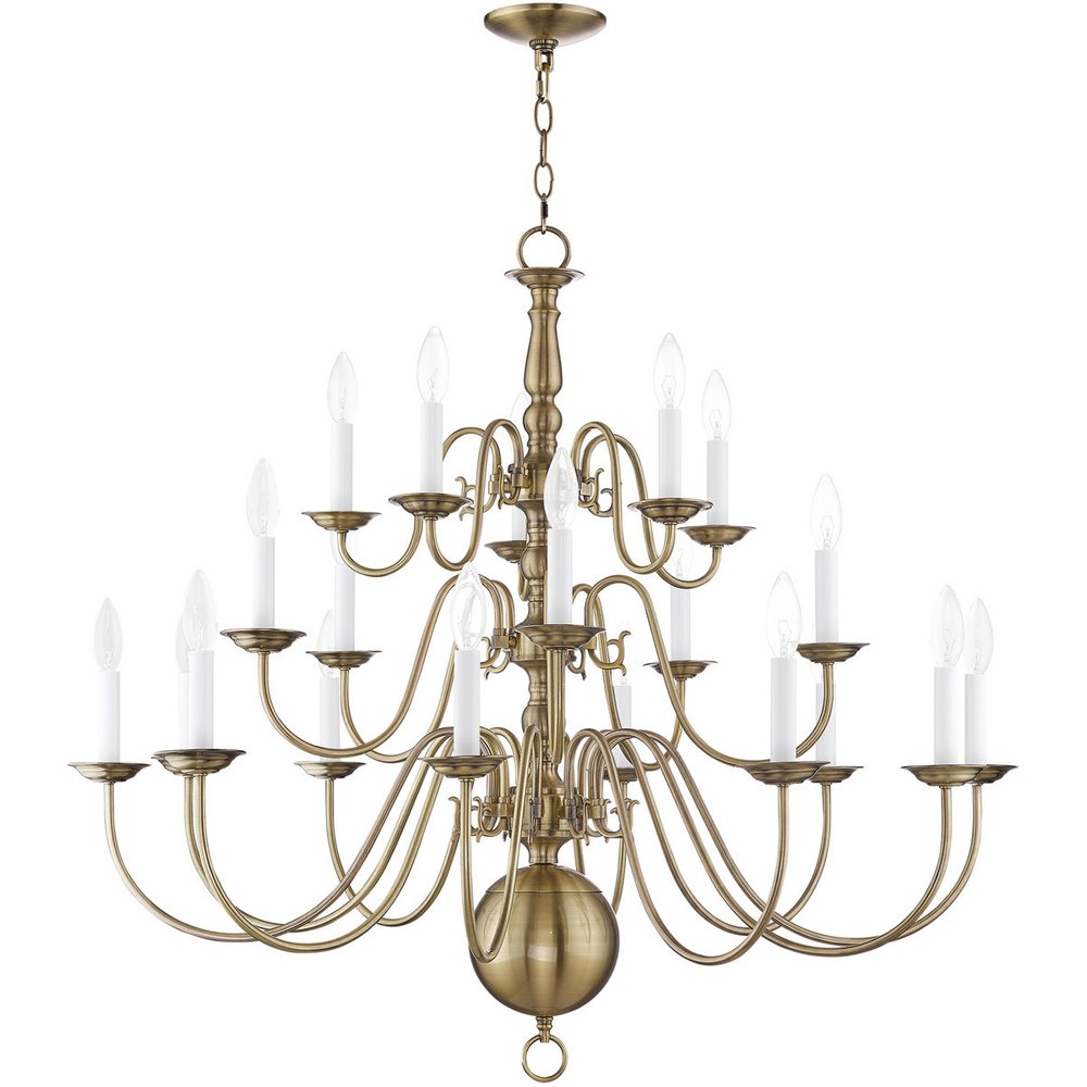 Antiqued Brass Multi Light Metal Dimmable Chandelier With Shades HomeRoots