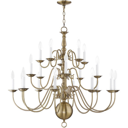 Antiqued Brass Multi Light Metal Dimmable Chandelier With Shades HomeRoots
