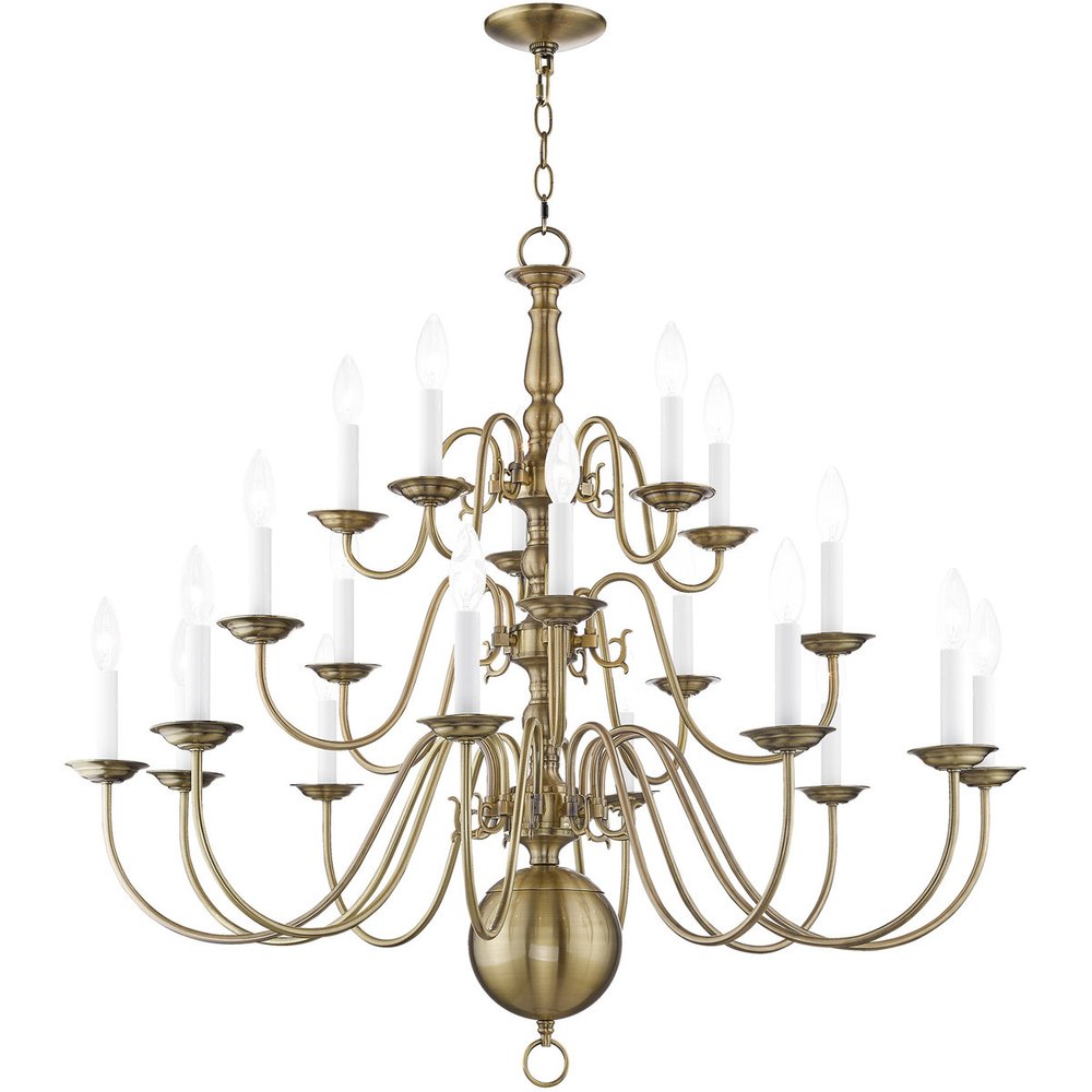 Antiqued Brass Multi Light Metal Dimmable Chandelier With Shades HomeRoots