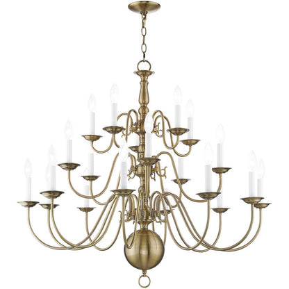Antiqued Brass Multi Light Metal Dimmable Chandelier With Shades HomeRoots