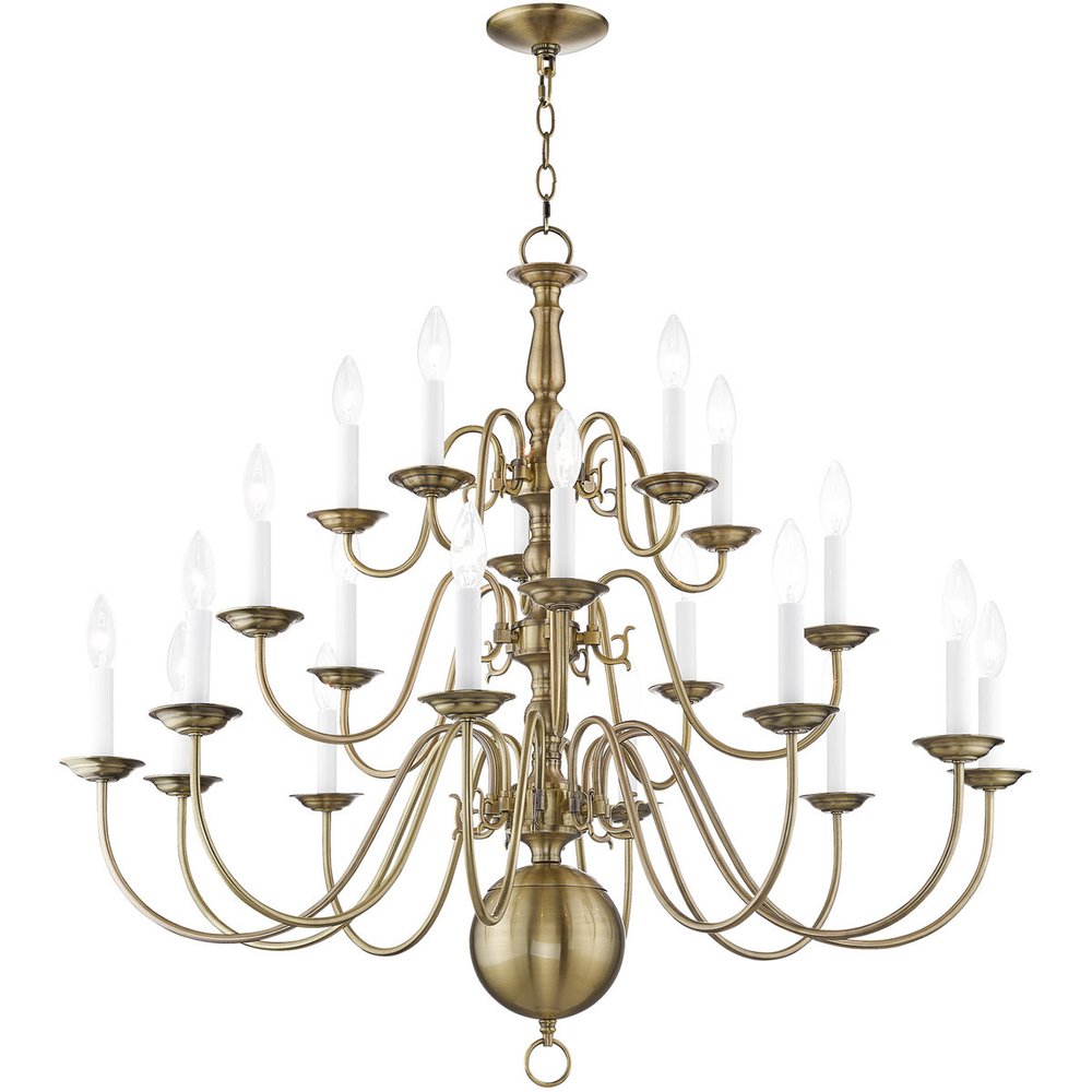 Antiqued Brass Multi Light Metal Dimmable Chandelier With Shades HomeRoots
