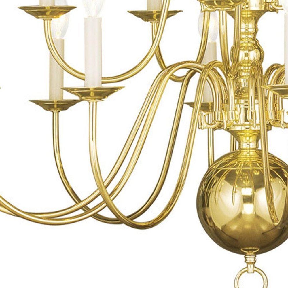 Brass Multi Light Metal Dimmable Chandelier With Shades HomeRoots