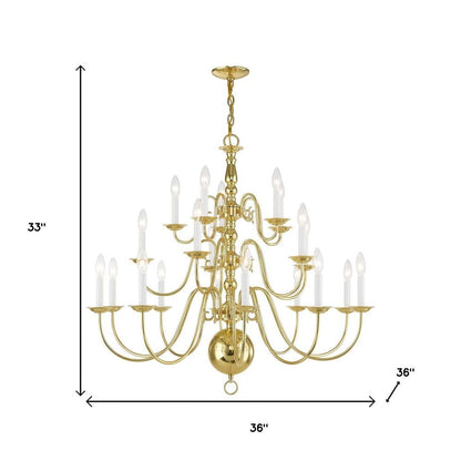 Brass Multi Light Metal Dimmable Chandelier With Shades HomeRoots