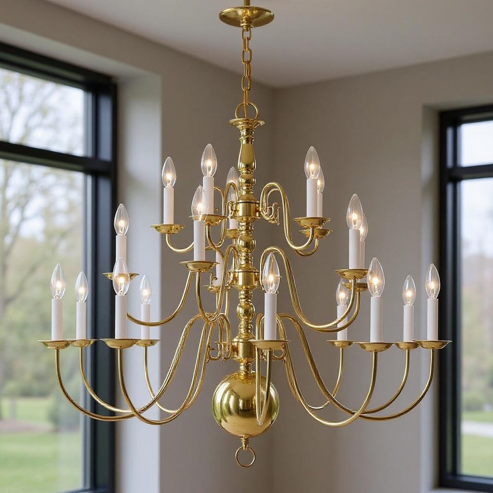 Brass Multi Light Metal Dimmable Chandelier With Shades HomeRoots
