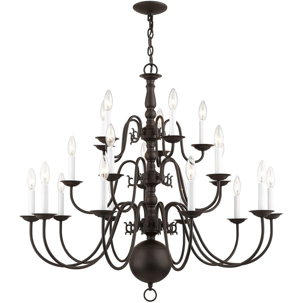 Bronze Multi Light Metal Dimmable Chandelier With Shades HomeRoots