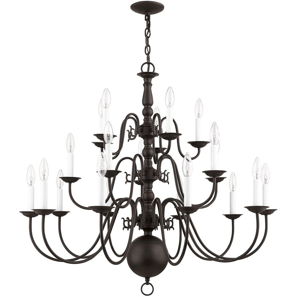 Bronze Multi Light Metal Dimmable Chandelier With Shades HomeRoots
