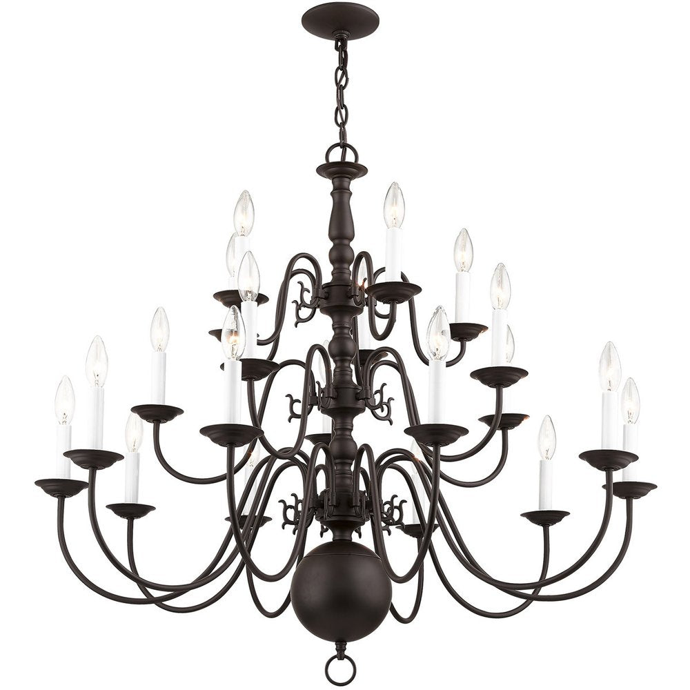 Bronze Multi Light Metal Dimmable Chandelier With Shades HomeRoots