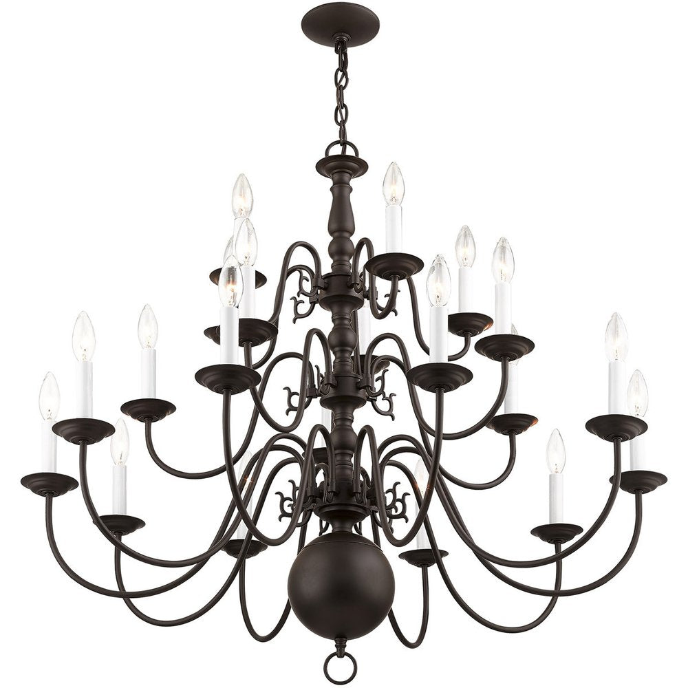 Bronze Multi Light Metal Dimmable Chandelier With Shades HomeRoots