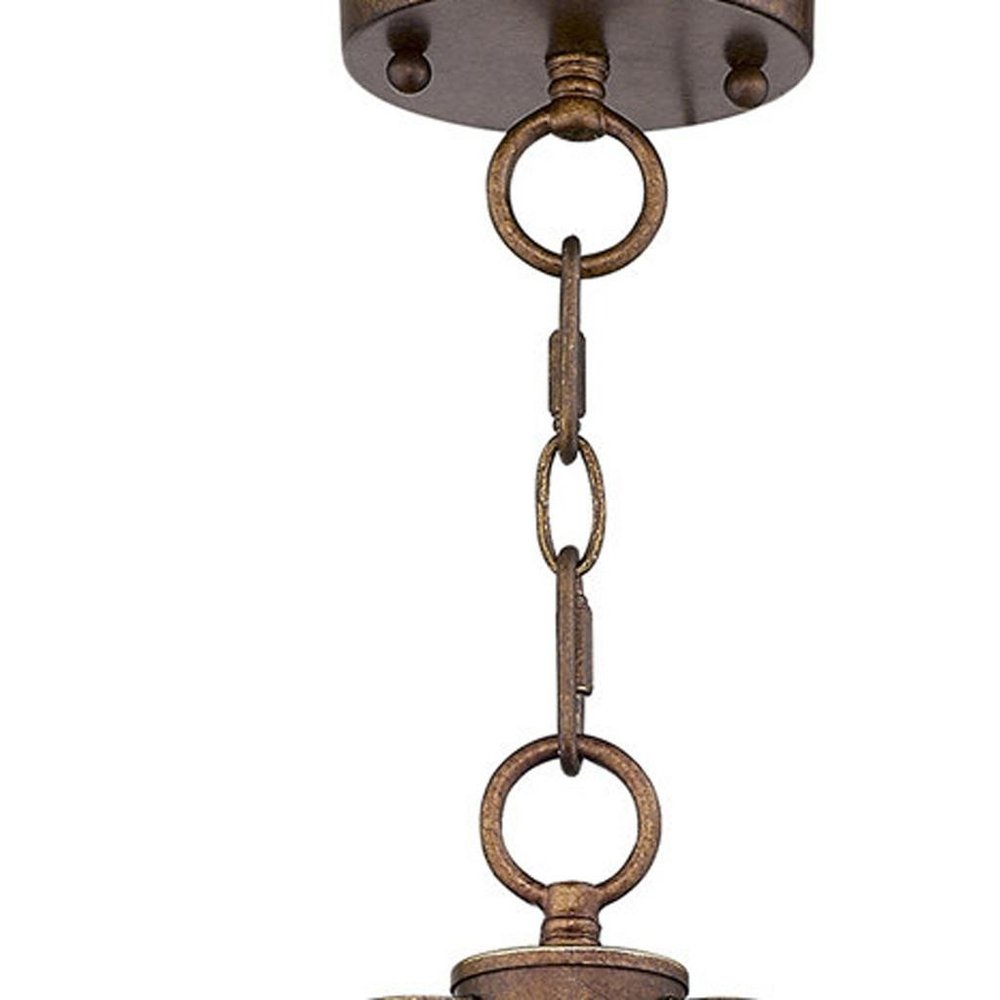 Bronze Four Light Metal Dimmable Chandelier With Shades HomeRoots