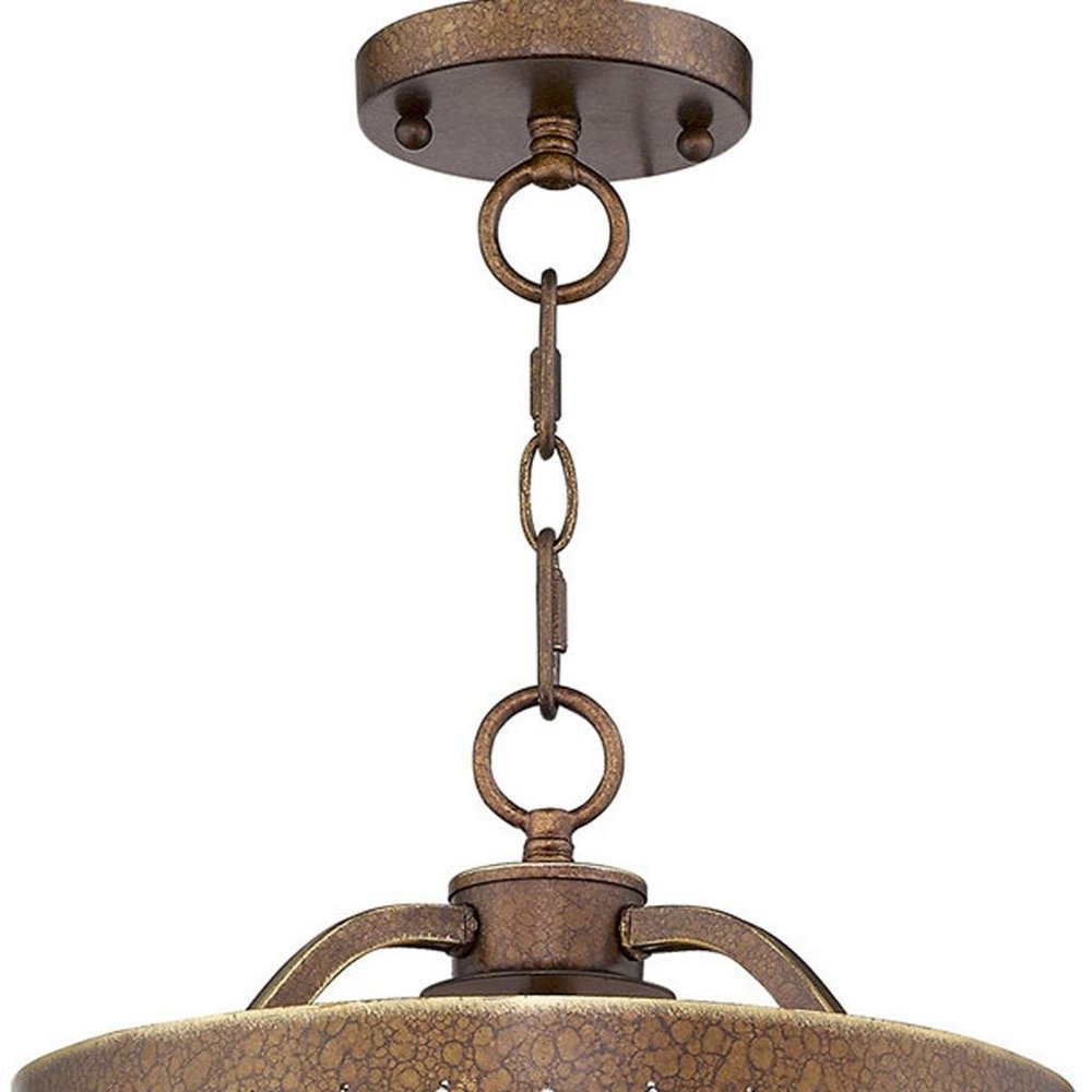 Bronze Four Light Metal Dimmable Chandelier With Shades HomeRoots