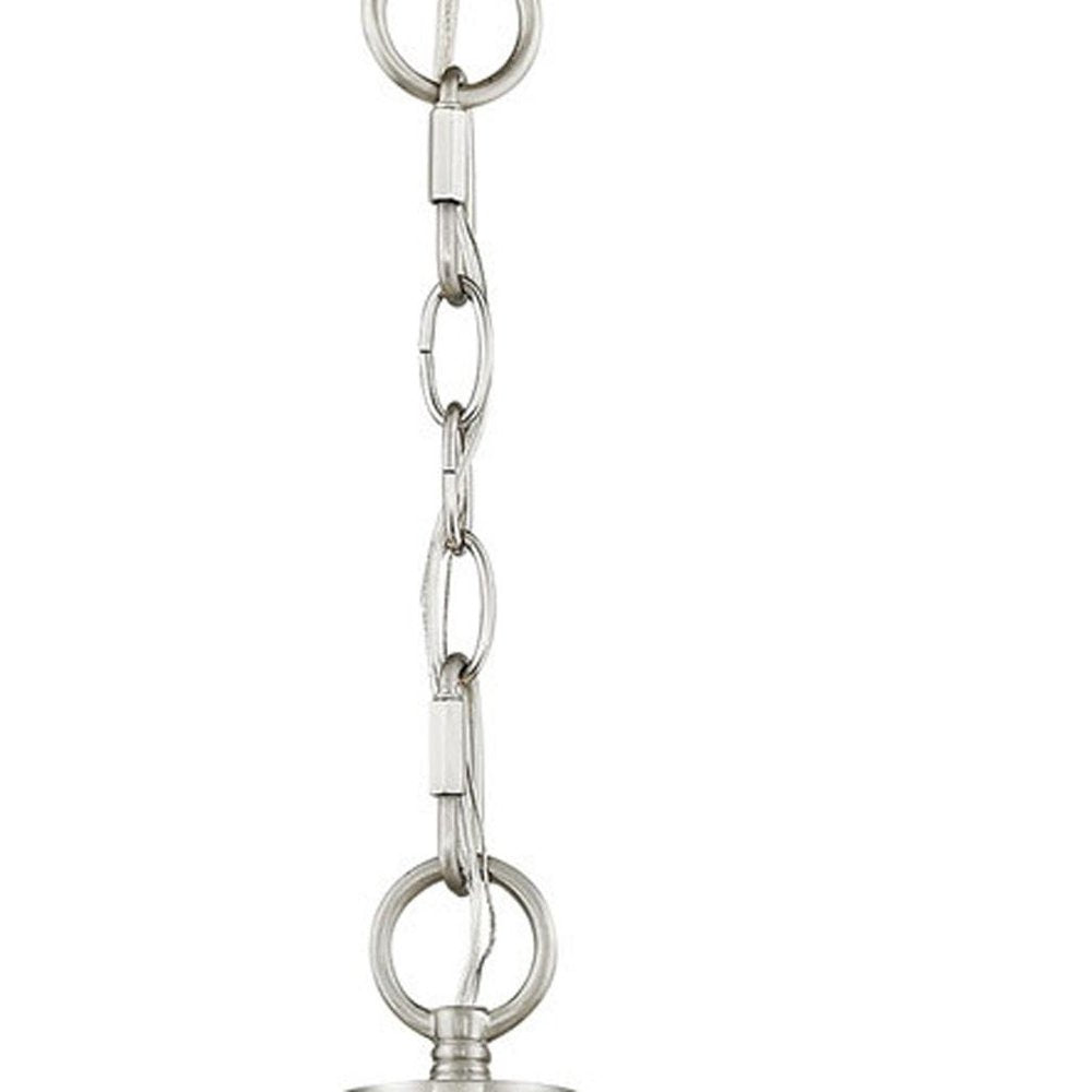 Nickel Four Light Metal Dimmable Chandelier With Shades HomeRoots