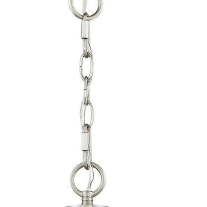 Nickel Four Light Metal Dimmable Chandelier With Shades HomeRoots