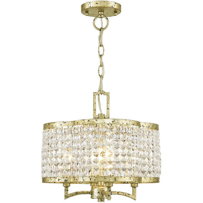 Gold Four Light Metal Dimmable Chandelier With Shades HomeRoots
