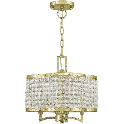 Gold Four Light Metal Dimmable Chandelier With Shades HomeRoots