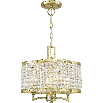 Gold Four Light Metal Dimmable Chandelier With Shades HomeRoots