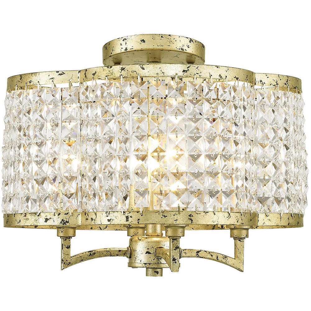 Gold Four Light Metal Dimmable Chandelier With Shades HomeRoots