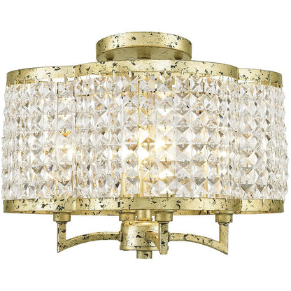 Gold Four Light Metal Dimmable Chandelier With Shades HomeRoots